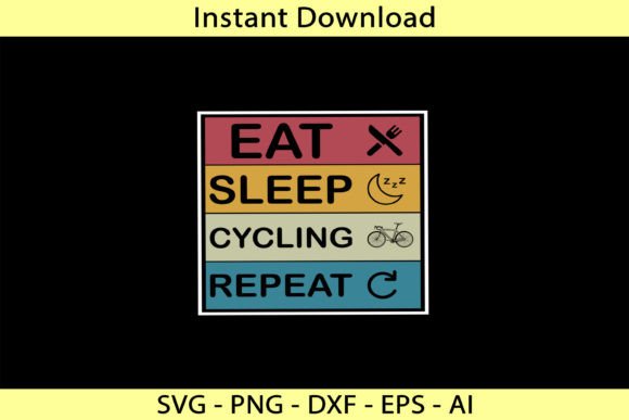 Eat Sleep Cycling Repeat Graphics & T-Shirt Designs Review