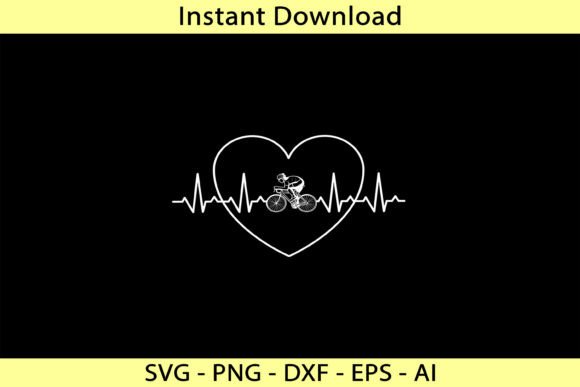 Love Heartbeat Cycling Graphics & T-Shirt Designs