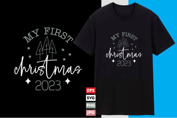 My First Christmas 2023 T-Shirt Design Graphics Review
