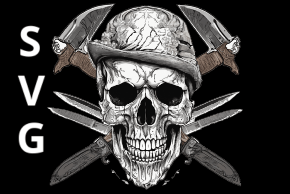 Skull with Cross Knives SVG 3 – T-Shirt & Graphics Review