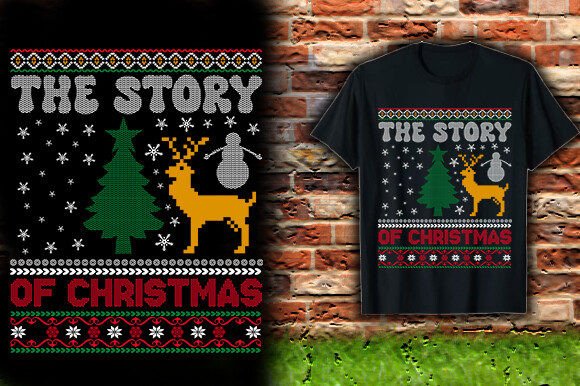 The STORY of CHRISTMAS TSHIRT DESIGN