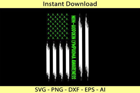 Usa Flag Non-Hodgkin Lymphoma Awareness Graphics & T-Shirt Designs
